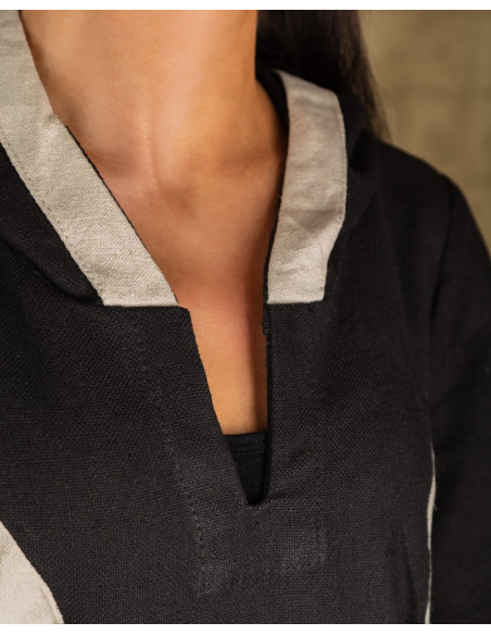 Abito medievale nero-crema con...