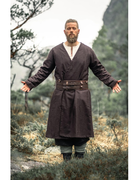 Tunica vichinga aperta in lana,...