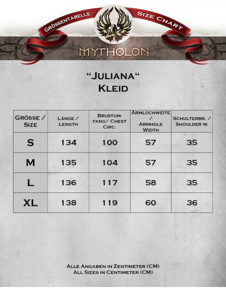 Abito medievale lady Juliana, verde...