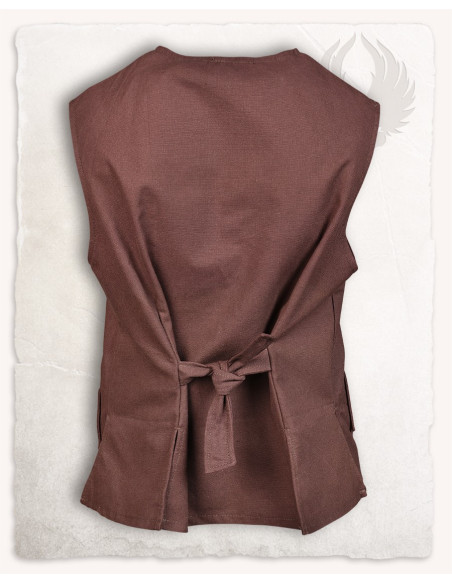 Gilet da pirata Fletcher marrone