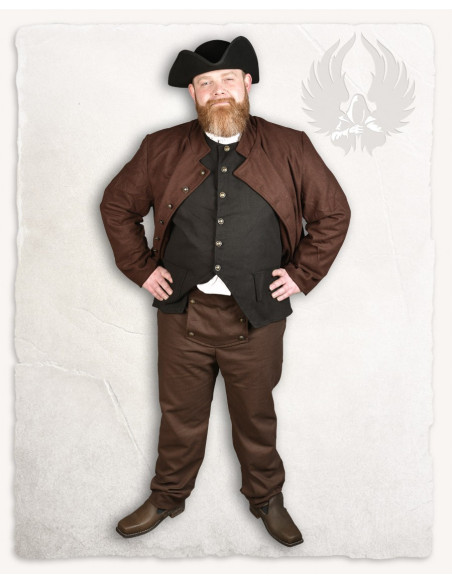 Gilet da pirata Fletcher marrone