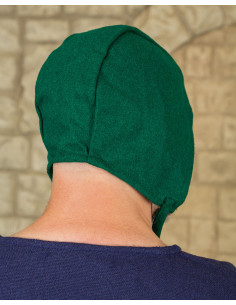 Crêpe contadina medievale Martinus, lana verde 2