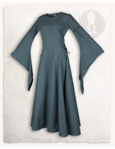 Abito medievale in cotone premium modello Lenora, verde 2