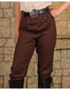 Pantaloni medievali nel modello Pollard di colore marrone 2