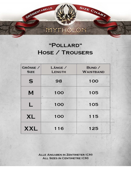 Pantaloni medievali nel modello...