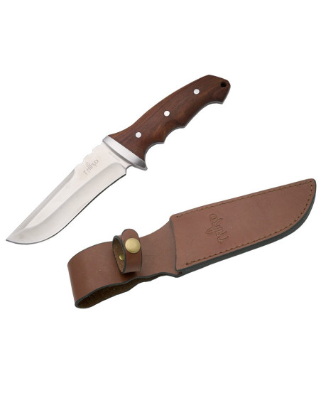 Coltello da caccia con manico in legno