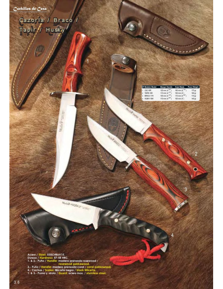 Coltello da caccia Braco, legno di...