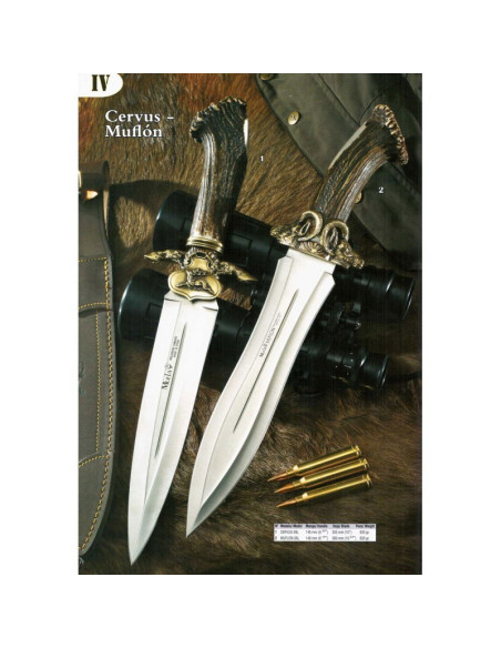 Coltello Cervus manico in corno di cervo