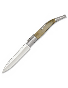 Coltello tascabile con apertura a cricchetto, manico in...