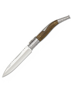 Coltello tascabile con apertura a cricchetto, manico in...