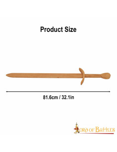 Spada medievale in legno per esercitazioni (81,6 cm.) 2