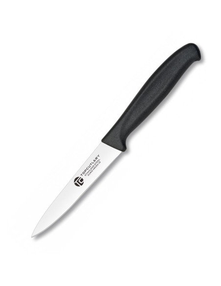 Top Cutlery spelucchino da cucina nero, lama 10 cm.