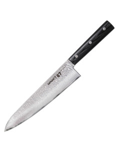 Coltello Damasco serie 67 Santoku Samura, lama 208 mm.