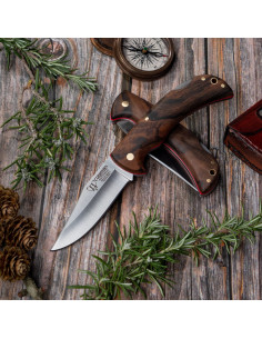Coltello da caccia Artemisa, manico in noce satinato