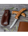 Coltello da caccia Artemisa, manico in olivo naturale satinato