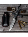 Coltello da caccia MT-6, manico in micarta nera