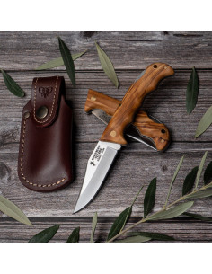 Coltello da caccia Texana, manico olivastro satinato