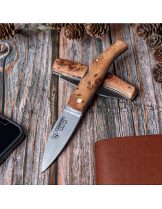 Coltello da caccia Delta, manico in ginepro aromatico
