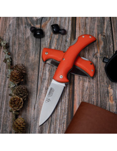 Coltello da caccia Athenea, manico in G10 arancione