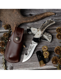 Coltello da caccia Xena, manico in corno di cervo...