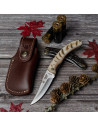 Coltello da caccia Cazorla, manico di ariete lucidato