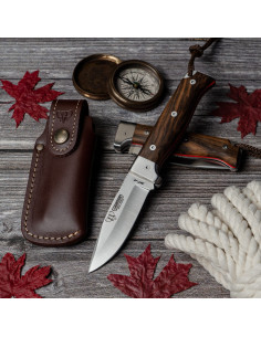 Coltello da caccia MT-4, manico in noce satinato