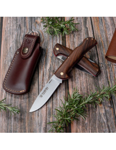 Coltello da caccia Pandora, manico in noce satinato (con...