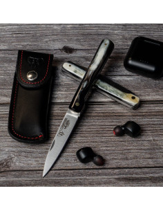 Coltello da caccia Vendetta, manico in corno di toro...