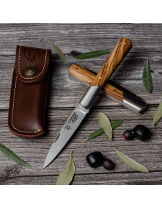 Coltello da caccia Vendetta, manico in ulivo naturale...