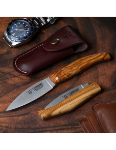 Coltello da caccia Cudeman, manico in ulivo naturale...