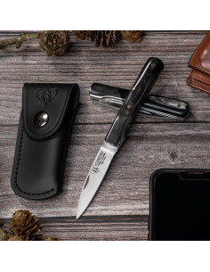 Coltello da caccia Mini Vendetta, manico in corno di toro...