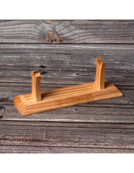 Base in legno per 1 coltello o rasoio