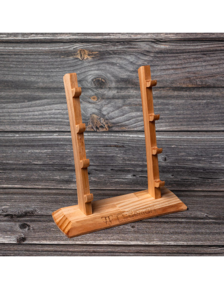 Base in legno per 4 coltelli