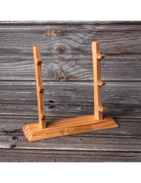 Base in legno per 3 coltelli