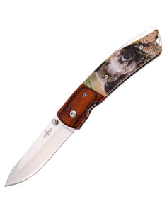 Coltello da caccia, design Wild Boar 1, manico in legno e...