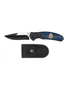 Coltello da campo nero/blu modello Polizia Nazionale