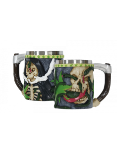 Tazza in resina fantasia modello Serpente e Teschio