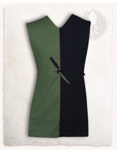 Tabardo medievale per bambini, modello Felix, nero-verde