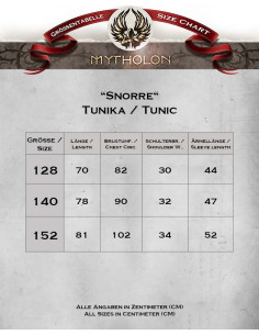 Tunica medievale per bambini modello Snorre 2