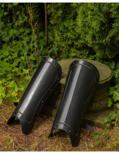 Modello di schinieri medievali in metallo Georg, finitura...