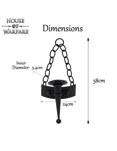 Catene medievali applique da parete per 1 candela 2