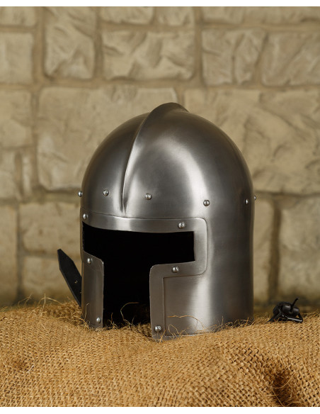 Barbuta medievale in metallo modello...