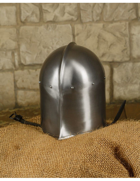 Barbuta medievale in metallo modello...