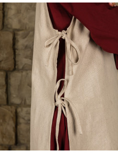 Grembiule contadino medievale modello Ormhild, color crema 2