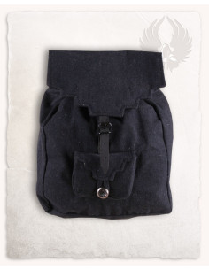 Zaino medievale in cotone modello Borchard, colore nero