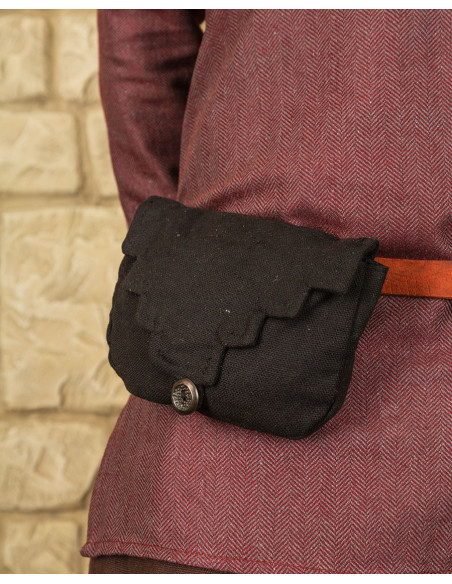 Marsupio medievale in cotone nero...