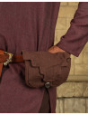 Marsupio medievale in cotone marrone modello Borchard