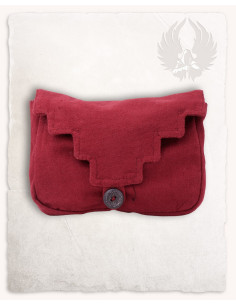 Marsupio medievale in cotone rosso modello Borchard 2