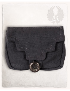 Piccolo marsupio medievale modello Borchard, in cotone nero