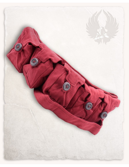 Cintura medievale con 5 tasche...